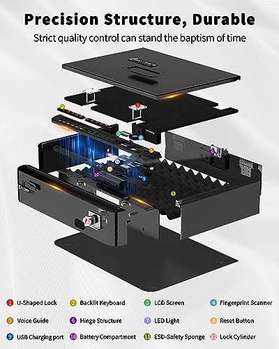 Smart Gun Safe: Biometric Pistol Safe, Quick Access