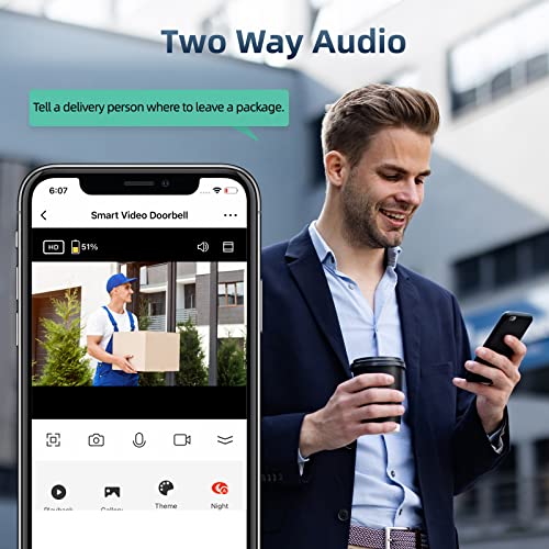 Putbopo Smart Doorbell with 1080P FHD & Night Vision