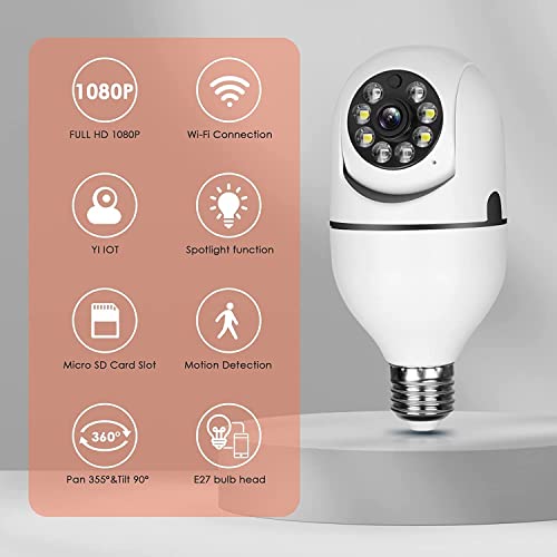 Wireless Outdoor Security Camera, 360°, 1080p, Two-Way Audio