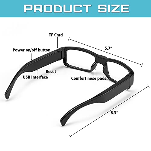 Giurrovo Spy Camera Glasses: HD 1080P Eyewear