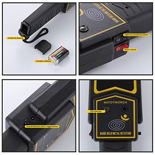 High-Sensitivity Handheld Metal Detector for Electronic Security