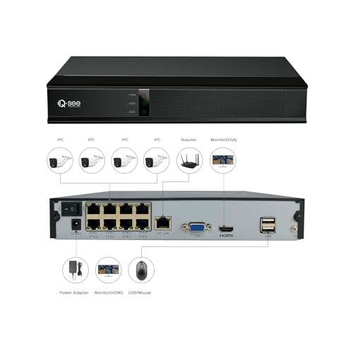 QSEE 4K Spy Camera Set, 8CH IP67 Full Surveillance