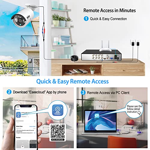 JouSecu 8CH HD Spy Camera System with Weatherproof CCTV