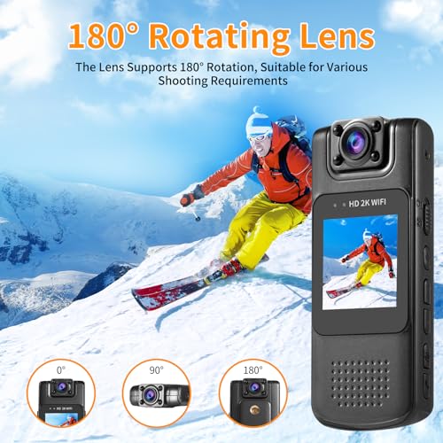 Spy Camera: 2K FHD Recording, Built-in 64GB Card
