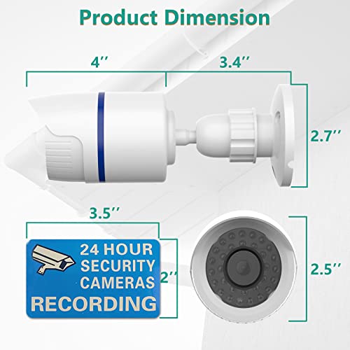 Simulated Surveillance Dome Camera with LED Light (4 Pack)