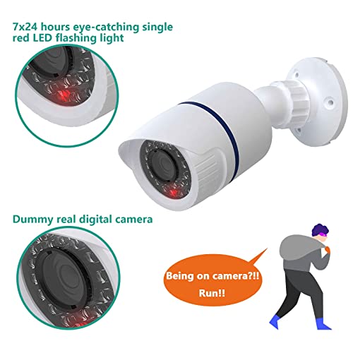 Simulated Surveillance Dome Camera with LED Light (4 Pack)