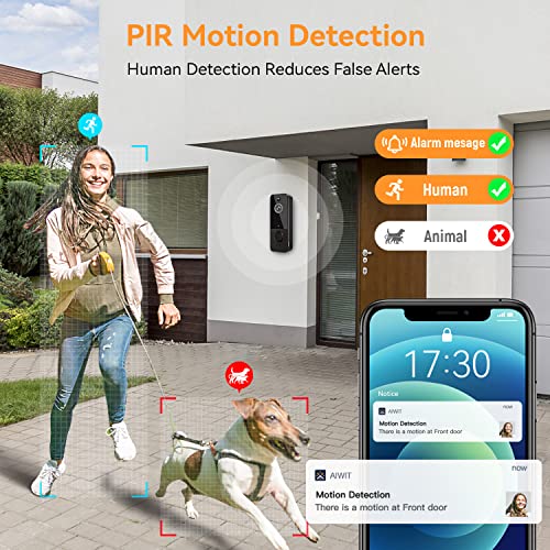 Wireless Spy Doorbell Camera: AI Detection, HD Image