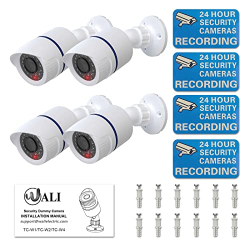 Simulated Surveillance Dome Camera with LED Light (4 Pack)