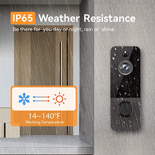 Wireless Spy Doorbell Camera: AI Detection, HD Image