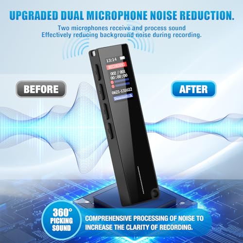 64GB Spy Gear Voice Recorder with Noise Reduction