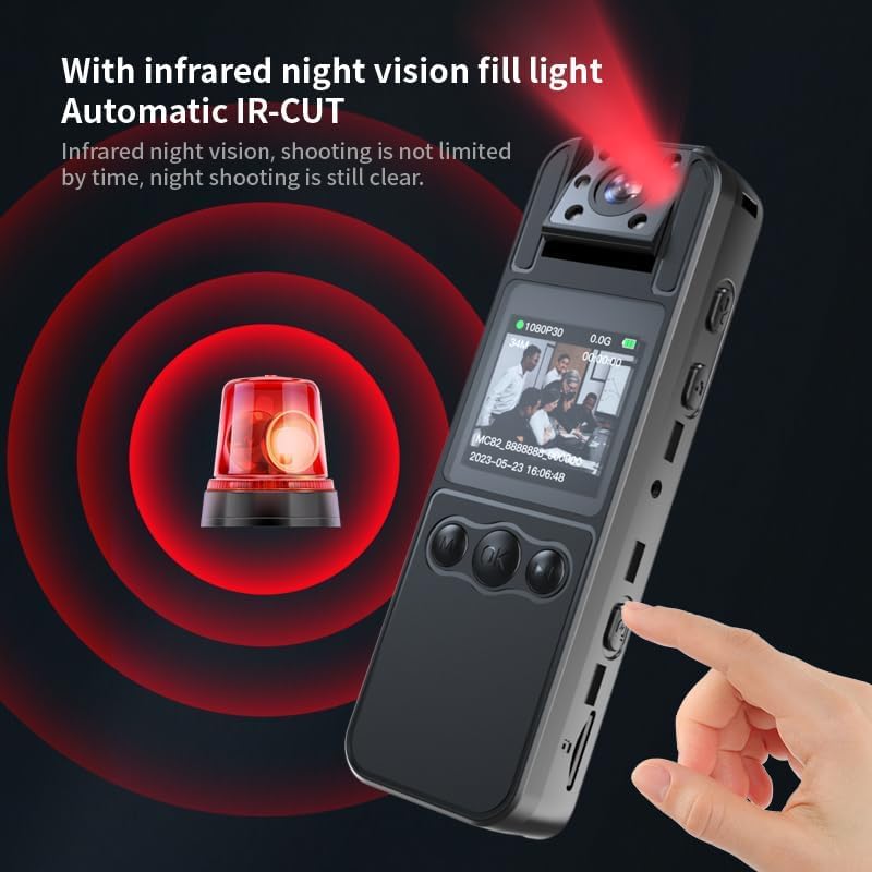 Spy Gear Body Camera with Audio Recording, 1080P HD Recorder