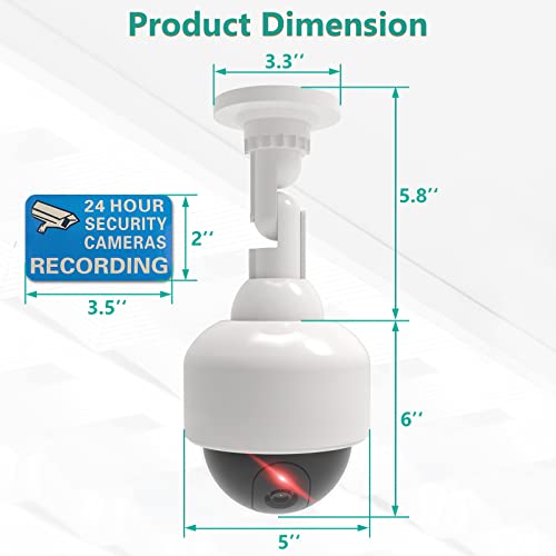 Dummy Fake Security Dome Camera with Red LED Light