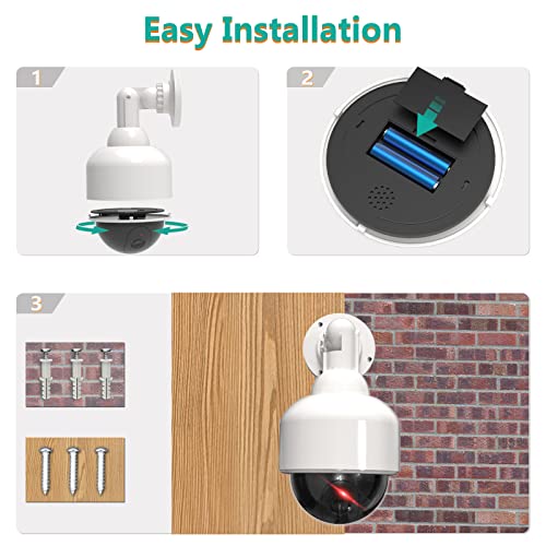 Dummy Fake Security Dome Camera with Red LED Light