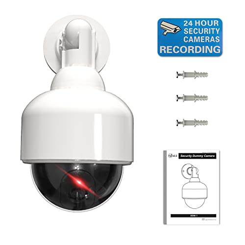 Dummy Fake Security Dome Camera with Red LED Light