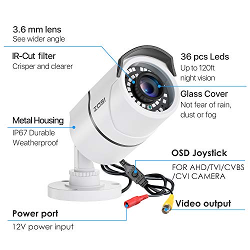 ZOSI HD 1080p Security Camera - Outdoor/Indoor