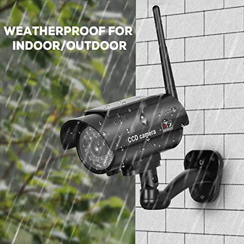 BNT Solar Fake Security Camera with Red Flashing Light (2 Pack)