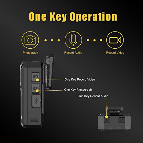 1440P QHD Police Body Camera - Infrared Night Vision