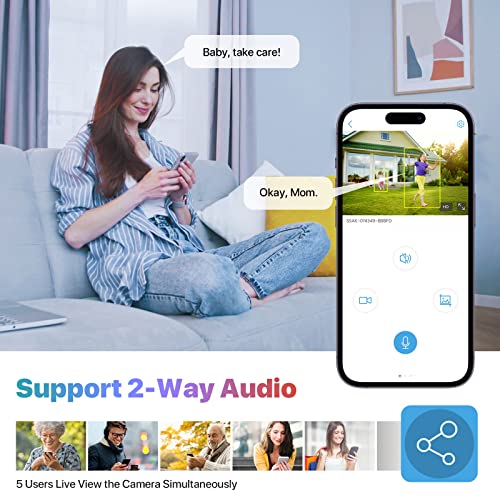 SV3C Outdoor WiFi Dome Camera - Auto Tracking, 5MP