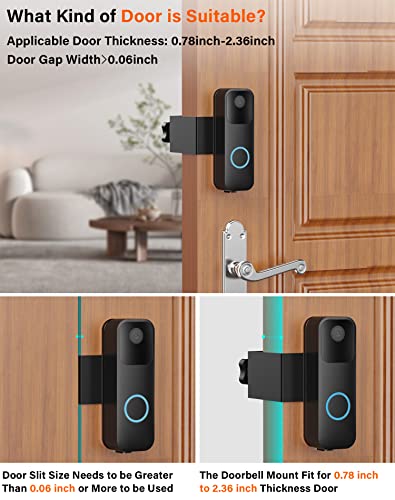 SpyGear Video Doorbell Mount: Anti-Theft, No-Drilling Stainless/Aluminum