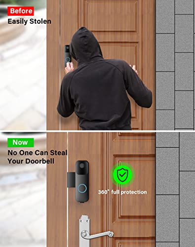 SpyGear Video Doorbell Mount: Anti-Theft, No-Drilling Stainless/Aluminum
