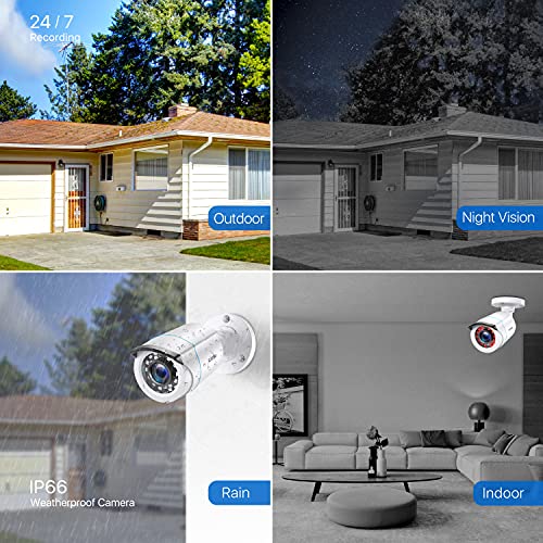 ZOSI 4 Pack 1080p HD-TVI Spy Cameras
