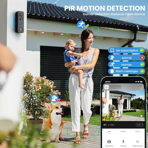 Wireless SV3C Doorbell Camera: 2K HD, Human Detection