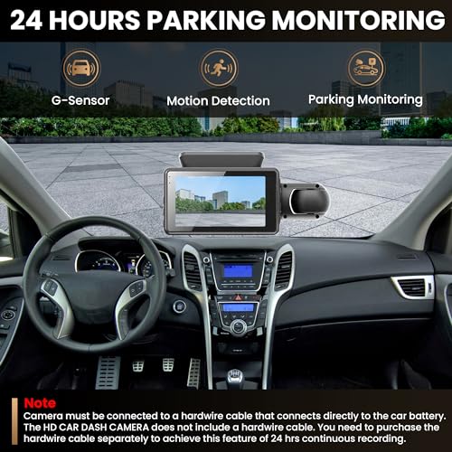 HD Car Dash Camera with Dual Monitors