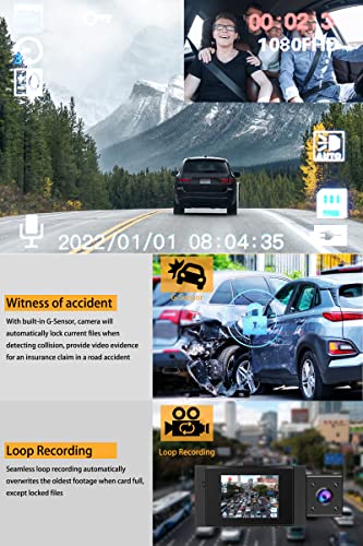 Infrared Dual Dash Cam for Taxi, Uber - FHD 1080P