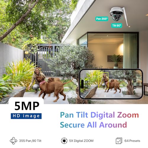 SV3C Outdoor WiFi Dome Camera - Auto Tracking, 5MP