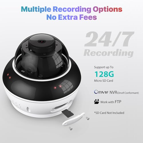SV3C Outdoor WiFi Dome Camera - Auto Tracking, 5MP