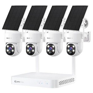 2K Wireless Solar Security Camera System - 4MP