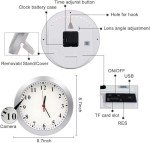 WiFi Hidden Camera Wall Clock with Motion Detection
