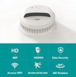 4MP HD Smoke Detector Spy Camera
