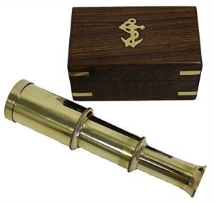 Brass Handheld Telescope - Vintage Pirate Style Decor