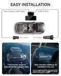4K Dual Dash Cam with GPS, WiFi, Voice Control