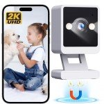 2K Indoor Security Camera with Night Vision and Audio