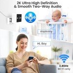 2K Indoor Security Camera with Night Vision and Audio