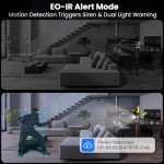 2K Indoor Security Camera with Night Vision and Audio