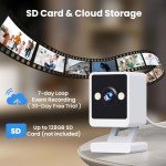 2K Indoor Security Camera with Night Vision and Audio