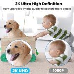 2K Indoor Security Camera with Night Vision and Audio
