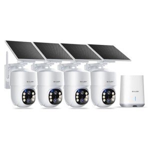 Wireless Solar Security Cameras - 4-Cam Pack
