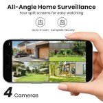 Wireless Solar Security Cameras - 4-Cam Pack