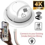 4K HD Wi-Fi Smoke Detector Spy Camera