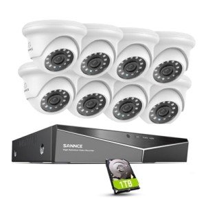 SANNCE 8CH Spy Camera System: Waterproof, Night Vision