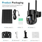 Hawkray Solar Dual-Lens Outdoor Security Camera