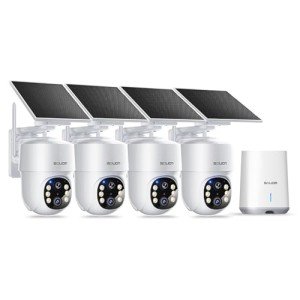 Wireless Solar Security Cameras - 4-Cam Pack