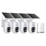 Wireless Solar Security Cameras - 4-Cam Pack