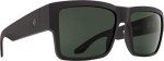SPY Optic Cyrus, Square Sunglasses, Color and Contrast Enhancing Lenses, Matte Black - Happy Gray Green Lenses
