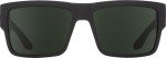 SPY Optic Cyrus, Square Sunglasses, Color and Contrast Enhancing Lenses, Matte Black - Happy Gray Green Lenses