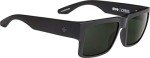 SPY Optic Cyrus, Square Sunglasses, Color and Contrast Enhancing Lenses, Matte Black - Happy Gray Green Lenses